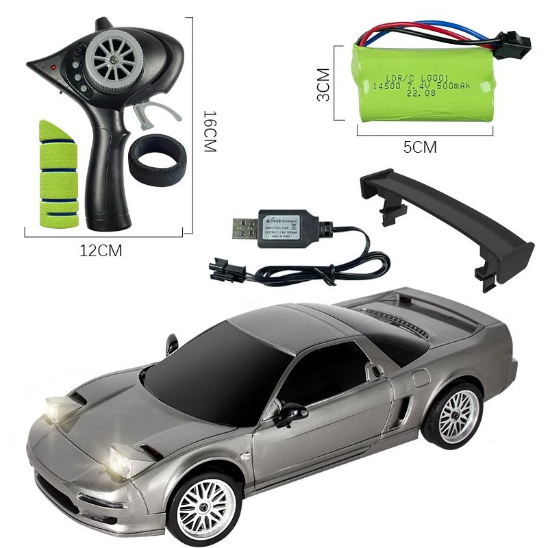 2.4G Szybki zdalnie sterowany samochód 7.4V 500MAH RC Drift Car Zabawka Mazda FC Samochód z kierunkowskazami Zabawka samochodowa wyścigowa