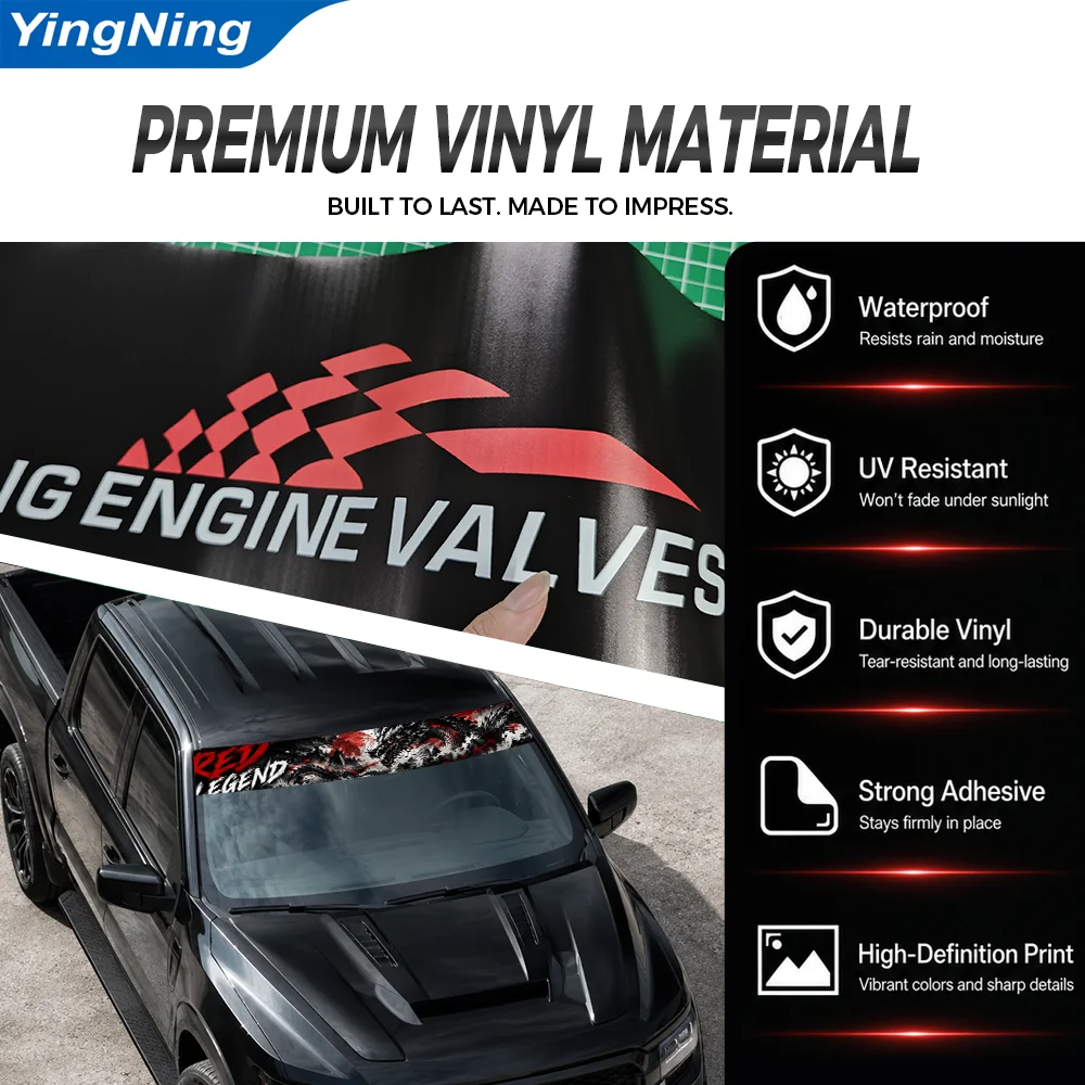 Red Legend Dragon Windshield B - Car Accessories Banner recension och pris