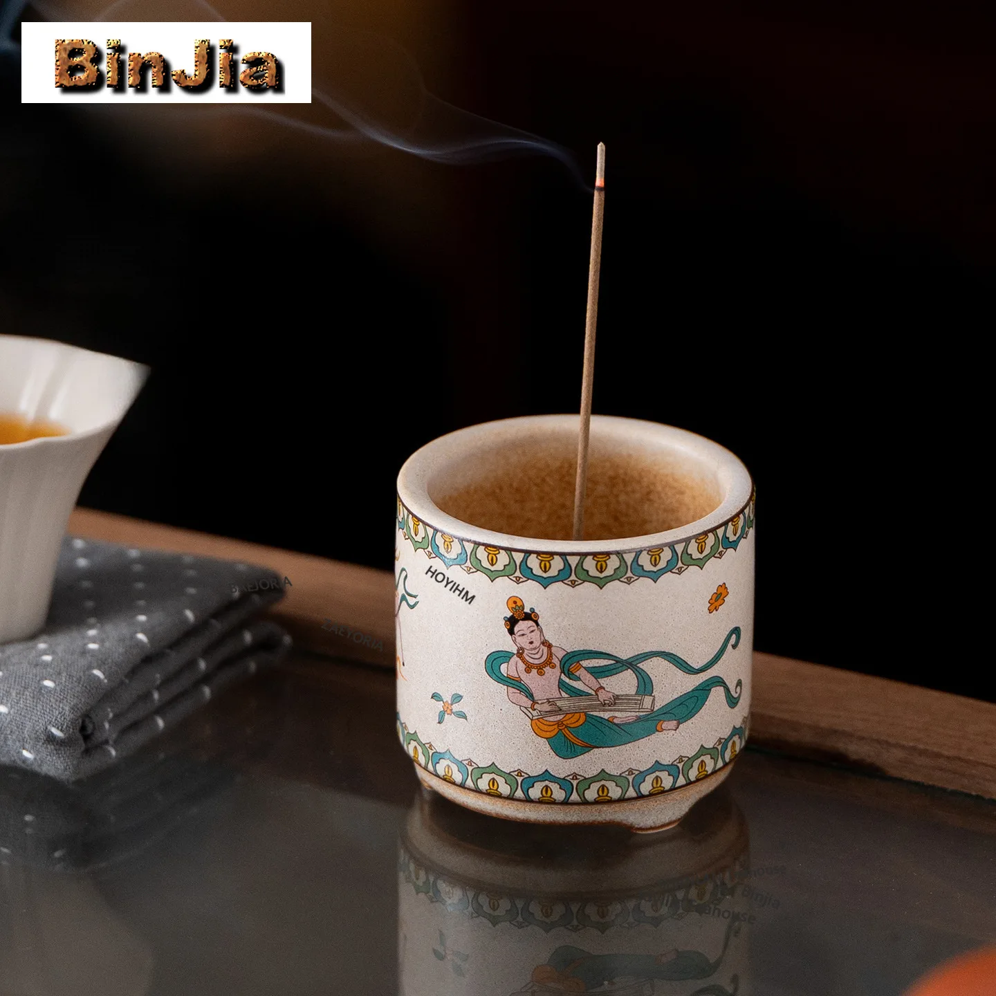 BAEJORIA Dunhuang Feitian Straight Incense Holder Incense Waterfall Incense Burners Consecrate Censer Home Supplies Ornaments