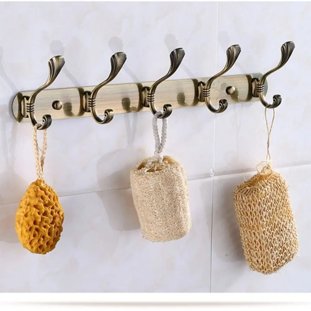 

Настенные крючки из нержавеющей стали, большая емкость, хромированная отделка, крючок для полотенец, латунный строительный крючок для подвешивания халата с золотой отделкой