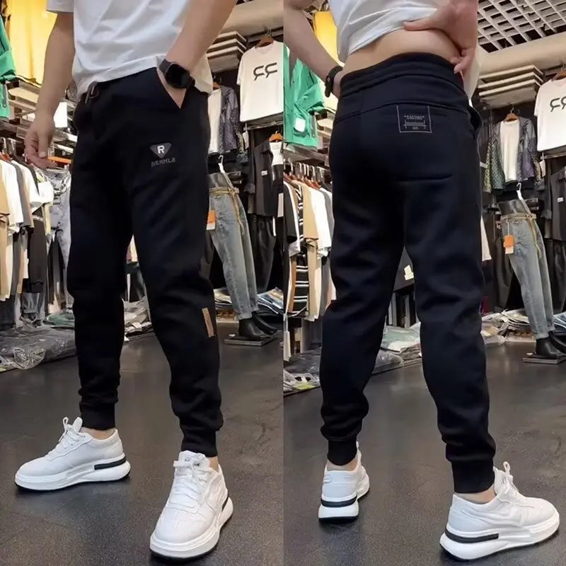 Plush Thicken Casual Pants Oversize Joggers Korean Cargo Trousers Brushed Jogging American Retro Casual Elastic Pants