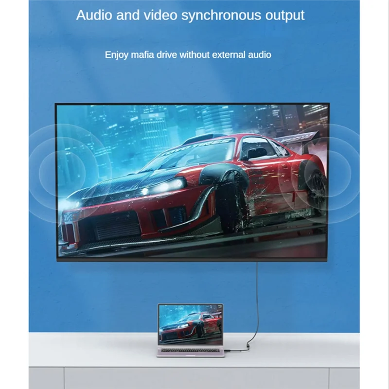 -Cable convertidor macho a hembra Displayport Compatible 4K @ 60Hz -Cable adaptador convertidor Compatible con DP