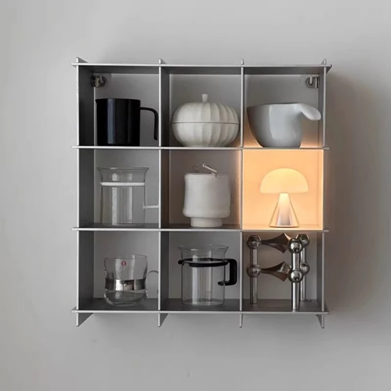 

ins streamer cup holder desktop storage display water cup holder multi-layer baffle storage stainless steel storage