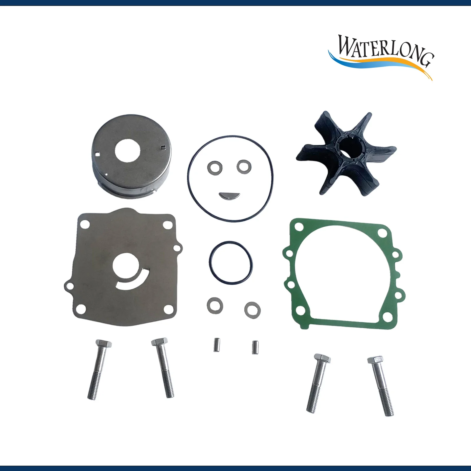 WATERLONG Impeller Kit perbaikan pompa air pengganti impeler untuk Yamaha Outboard 115HP 1987