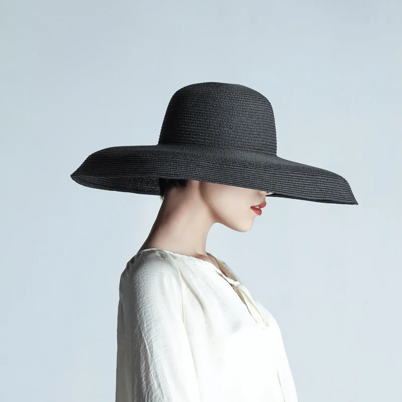

European and American Women's Summer Sun Protection Sun Hat, Casual Travel, Retro Fashion, Large Brim Straw Hat