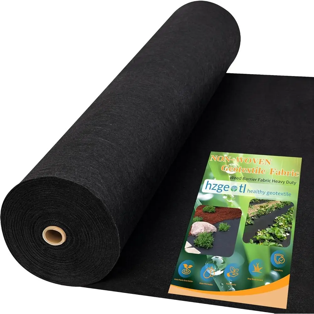 8oz Geotextile Weed Barrier Fabric - Heavy Duty Landscape Fabric for Gardening, Landscaping, Weed Fabric, Eco Friendly (3x100ft,