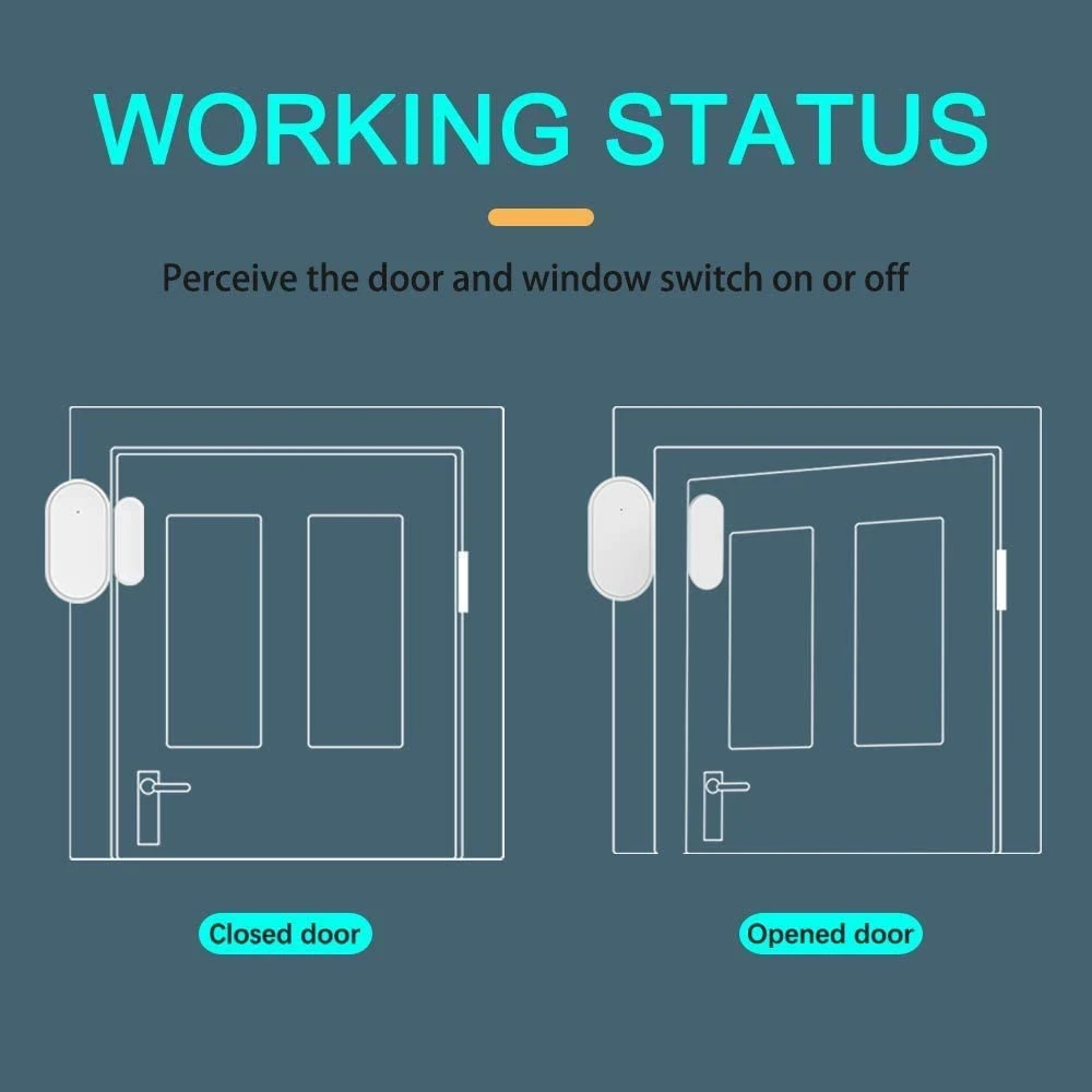 磁気ドアと窓のセンサー,Tuya zigbee,ワイヤレス接続,スマートホーム,ドアセンサー,磁気オートメーション