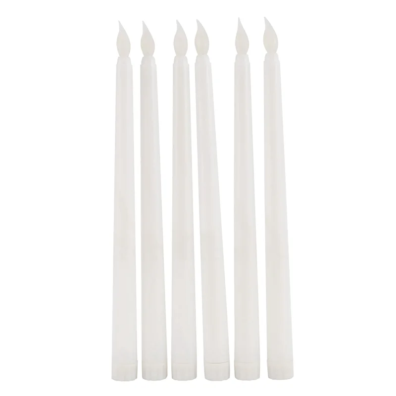 

A36T-24Pcs LED Taper Candle For Dinner, Flickering Flameless Tapered Battery Operated Table Settings Weddings Birthday