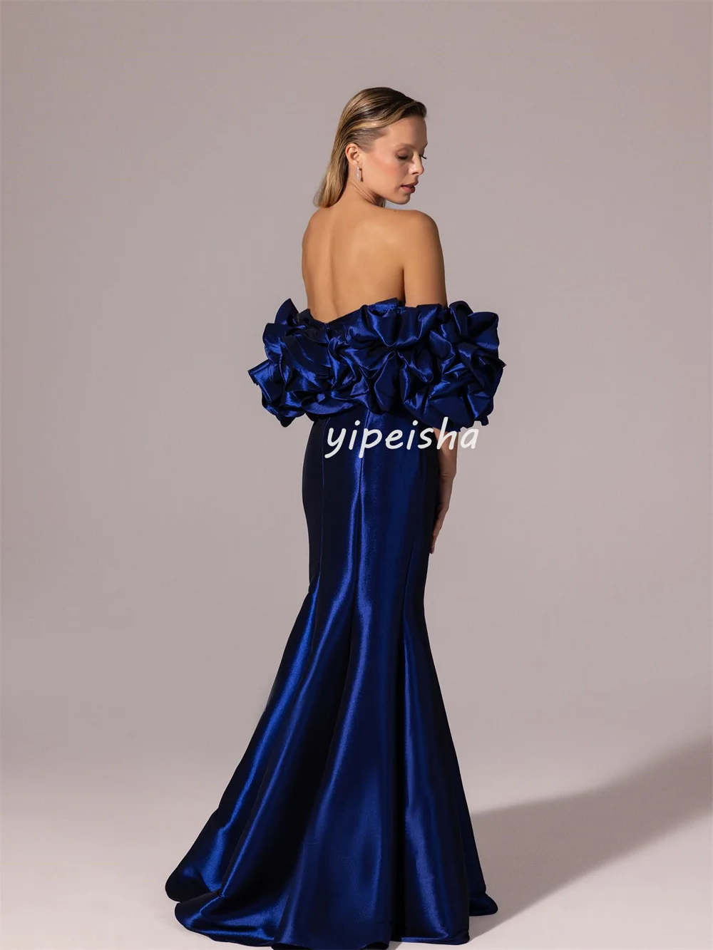 ที่กําหนดเองคุณภาพสูงคลาสสิก Charmeuse จีบ Mermaid Sweetheart ชุดยาว Bespoke โอกาสชุดการจับคู่สไตล์โมเดิร์น