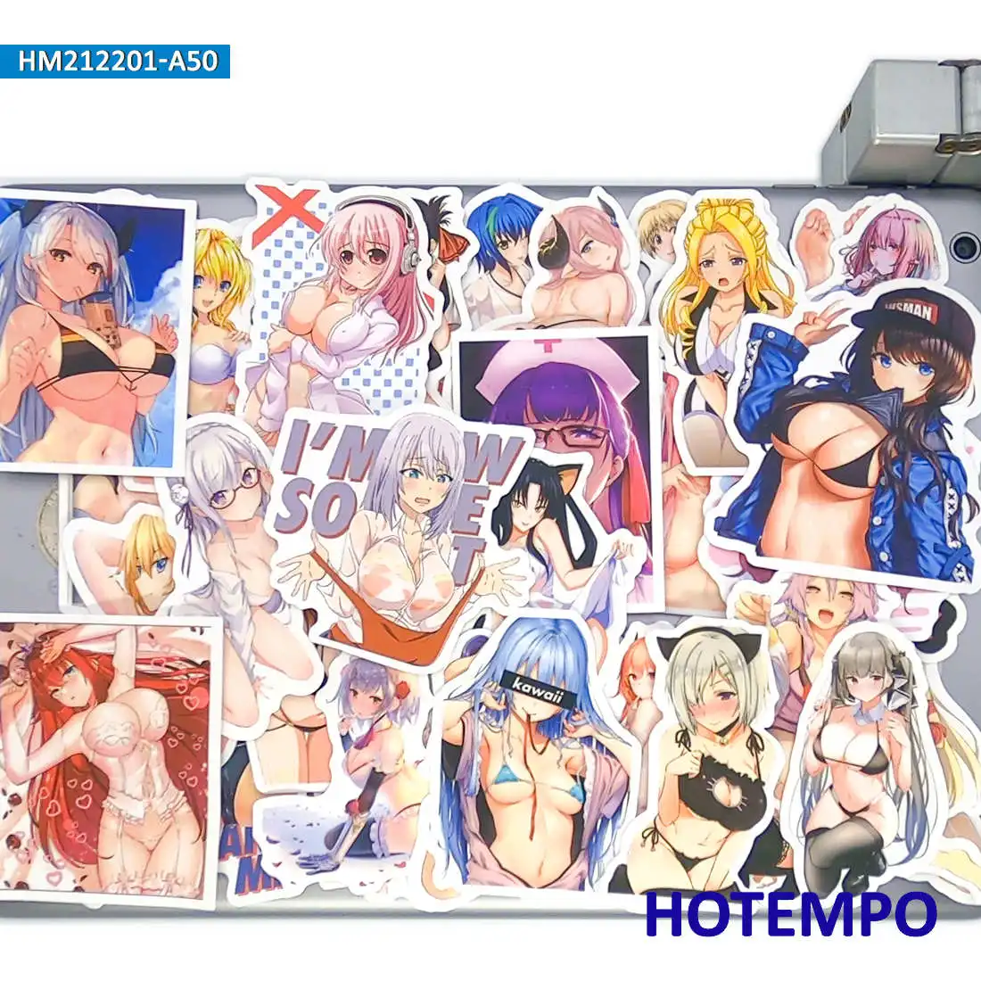 20/30/50 pièces, ensemble d'autocollants fille Sexy, Anime Bikini Beauty Lady Manga WAIFU, pour ordinateur portable voiture téléphone moto, pack d'autocollants amusants
