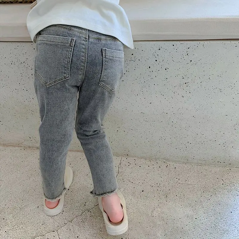 Jeans For Girls Solid Color Jeans Kids Girl Spring Autumn Jeans Kid Casual Style Children\'s Jeans Clothes