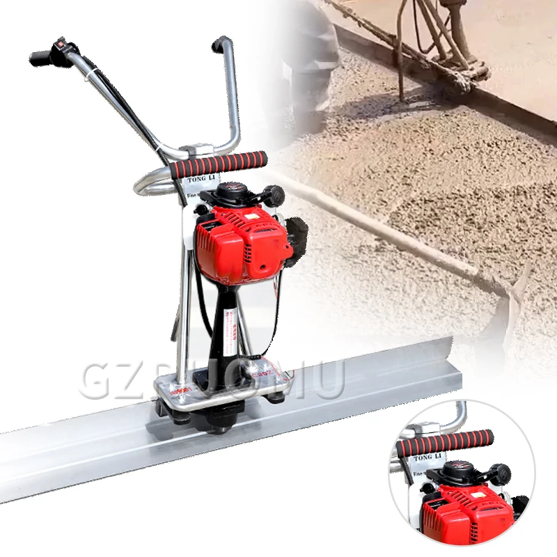 

2.5M Concrete Stainless Steel Rack Leveling Tool Vibrating Ruler Gasoline Engine Multifunctional Cement Pavement Vibrator Screed