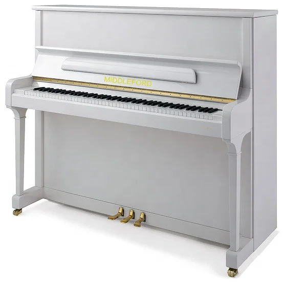 Best Classic White Baby Upright Piano Music Instruments Middleford 125 for SALE values