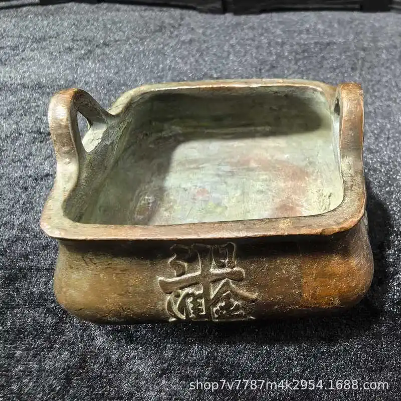 Brass Craft Double-Eared Xuande Incense Burner Home Decorative Ornament