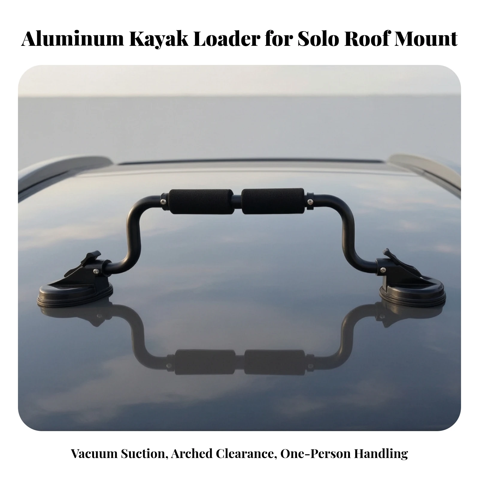 Support Bracket Aluminum Alloy Kayak Roof Rack with Suction Cups Roof Rack Support Bracket for Kayakers, Vehicle Transport