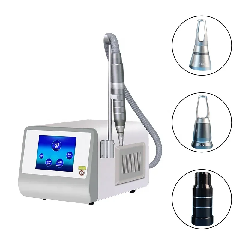 

2025/New Design Portable tattoo removal ND Yag 755 532 1064 Nm pico second machine for All Pigment Removal