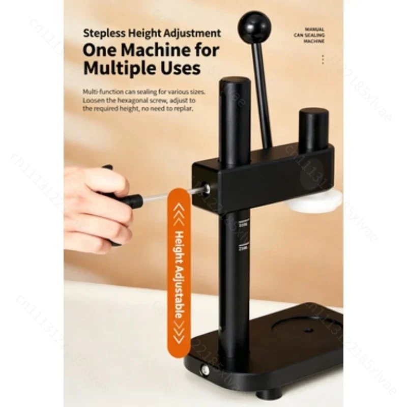 Portable Manual Can Sealing Machine, Hand Operated Bottle Capper for Home Brew Beer & Craft Beverage Canning