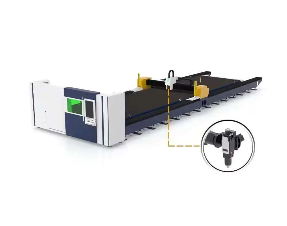 سعر جيد 6Kw -120Kw هيكل جسرية كبيرة جدًا لمنطقة العمل باستخدام الحاسب الآلي قطع ألياف الليزر للمعادن