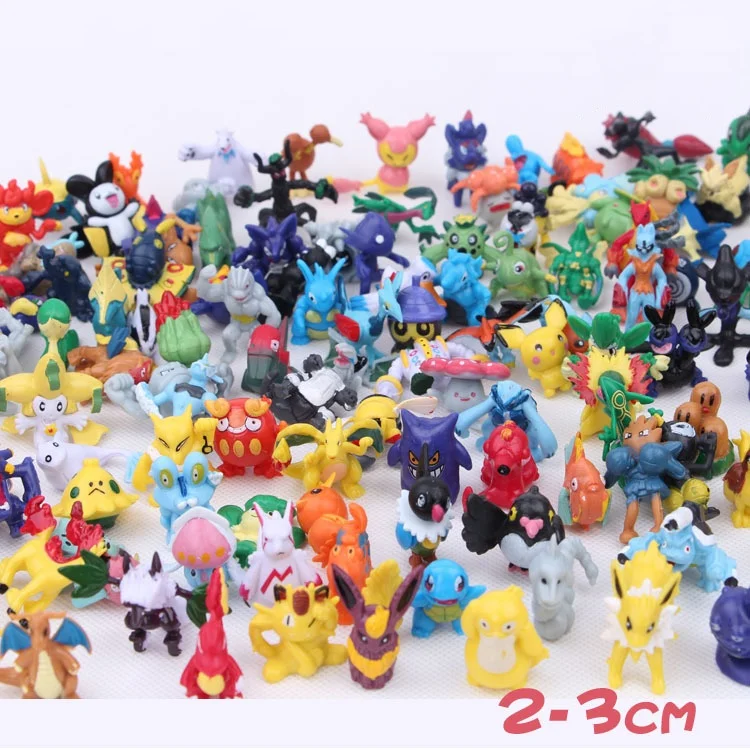 144pcs Pokemon giocattoli per bambini palmare office doll model cartoon anime car home decor regalo di compleanno per bambini