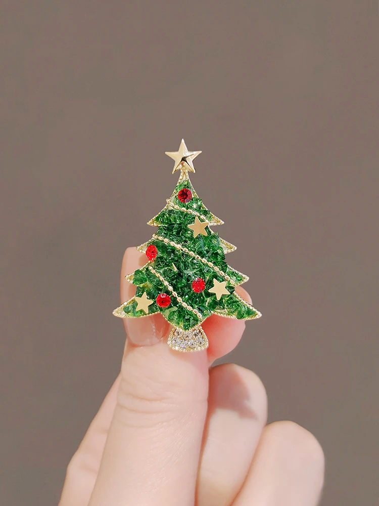 Christmas brooch Christmas tree suit corsage clothes pin decoration