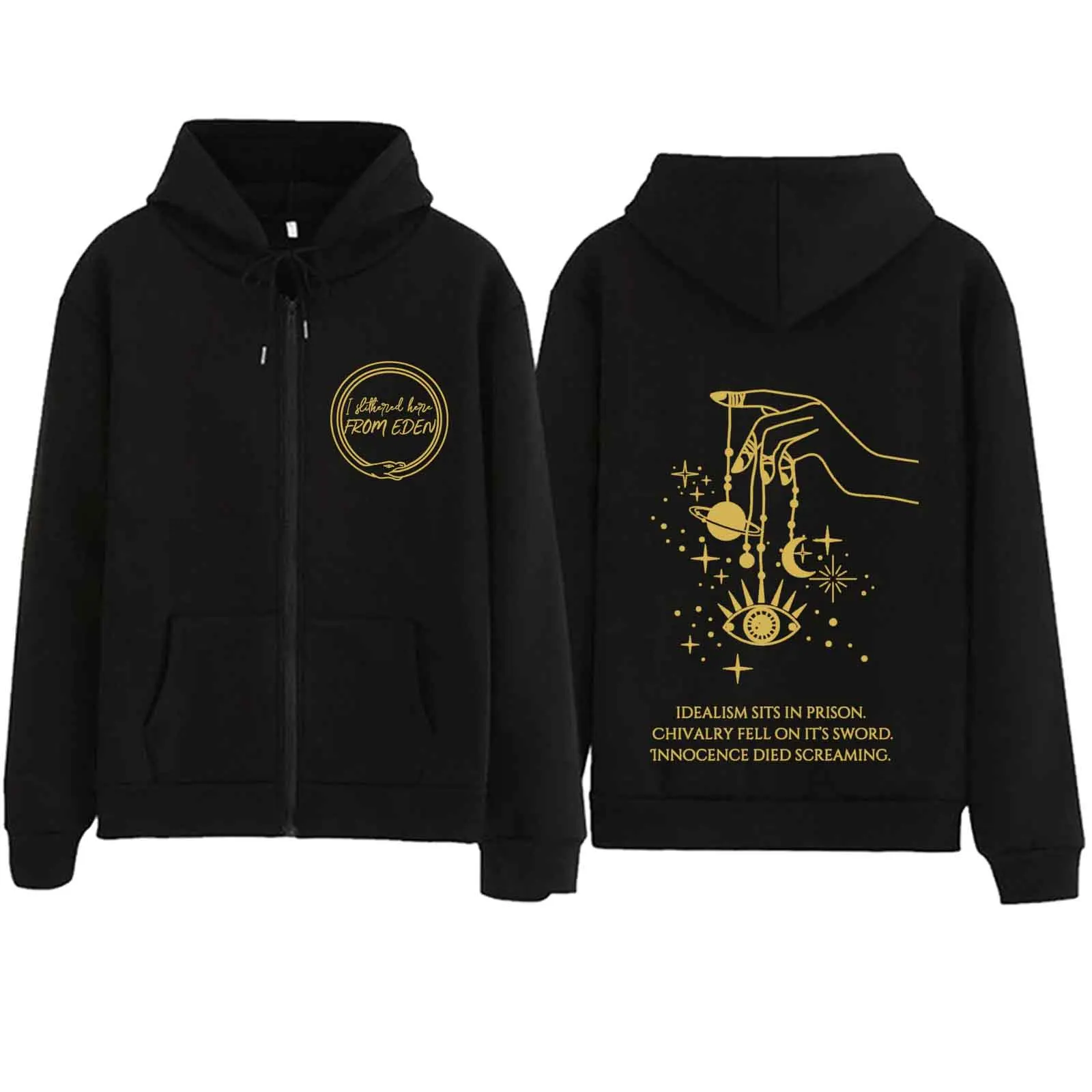 

Hozier Hozier From Eden 2024 Zipper Hoodie Harajuku Pullover Tops Streetwear Music Fans Gift V-Neck Sweatshirts Printing