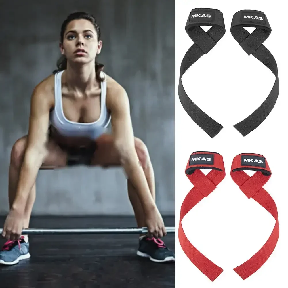 2pcs Lifting Straps Fitness Gloves Anti-slip Hand Wraps Wrist Straps Support for Weight Lifting Powerlifting Training Gym Sports