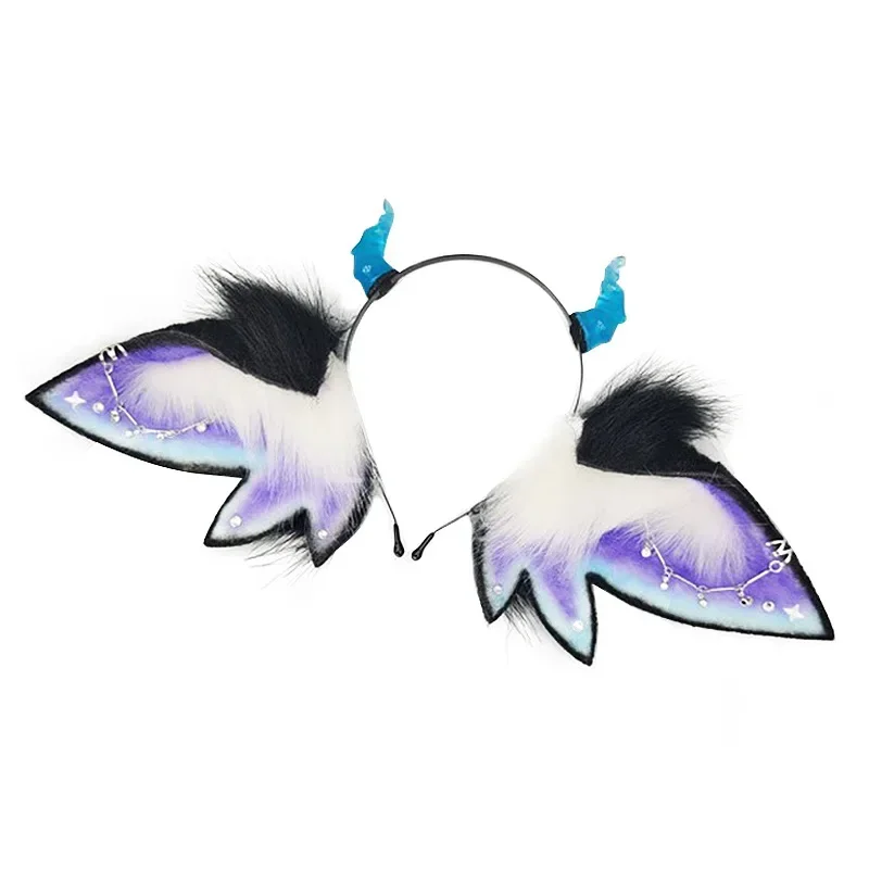 할로윈 악마 엘프 고양이 귀 과장된 솜털 판타지 생물 코스프레 동물 귀 헤어 액세서리 의상 파티