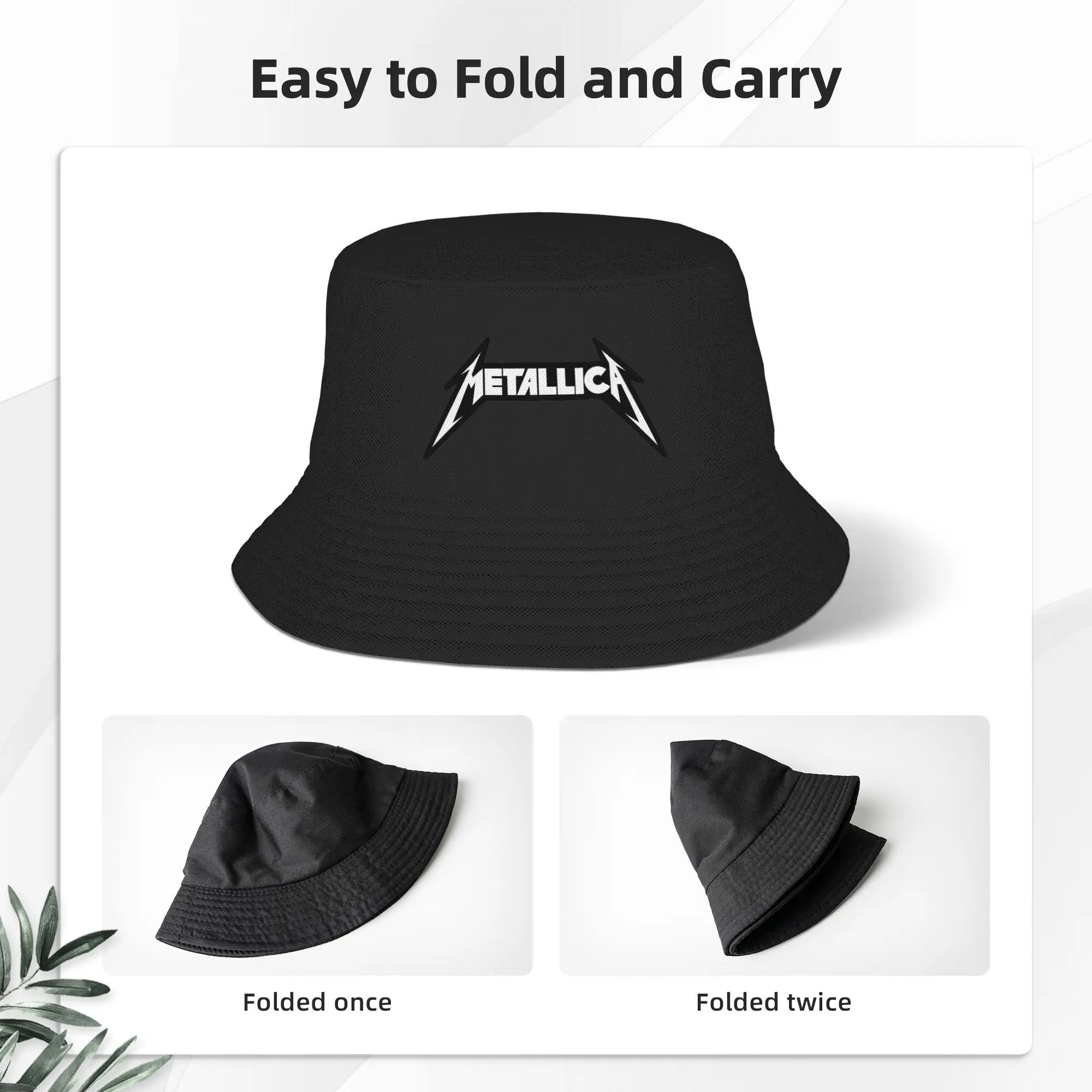 ميتاليكا الثقيلة المعادن الموسيقى قبعة بحافة بنما بوب القبعات في الهواء الطلق كول الخريف لصيف الشاطئ الصيد للجنسين صياد قبعات