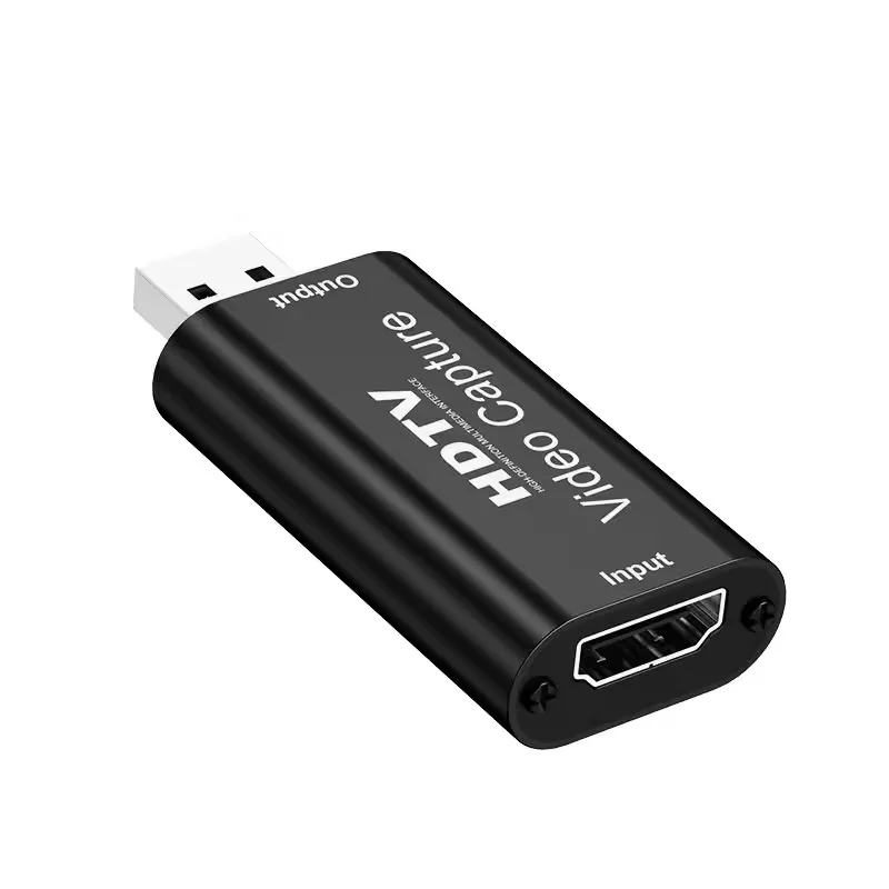 Video Capture Card Output 1080P Input 30Hz 30fps HDMI-Compatible Live Streaming Capturer USB 2.0 Grabber For Recorder Game Audio