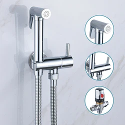Brass Bidet Faucet Handheld Toilet Bidet Sprayer Hygienic Shower Toilet Faucets Constant Temperature Water Tap Self Cleaning