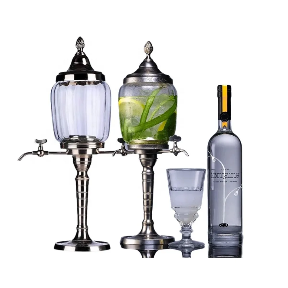 4 Spouts Glass Absinthe Beverage Fountain Dispenser