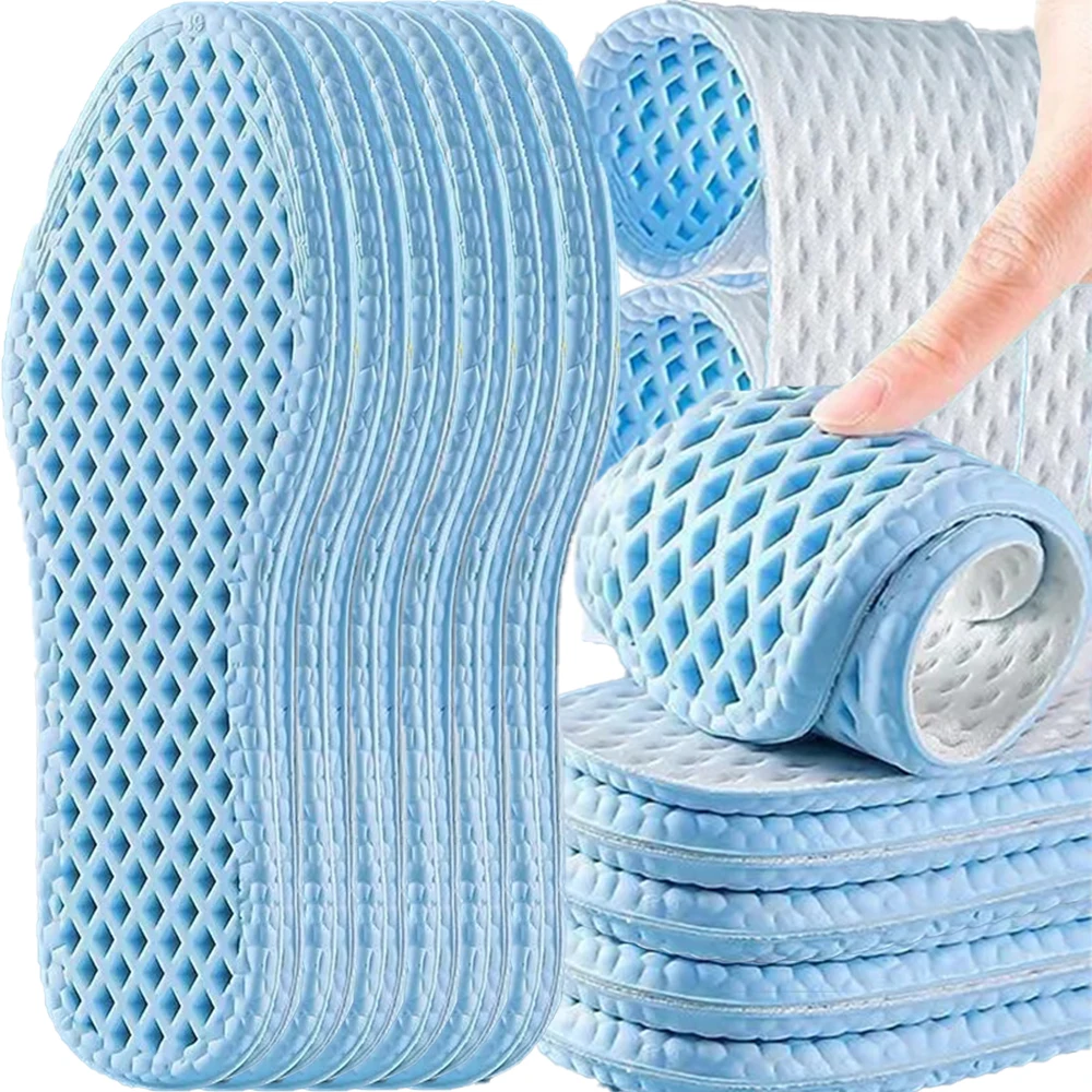 

1-10Pairs Running Sports Shock Shoe Pads Summer Cooling Absorption Shoe Sole Breathable Shoes Insole Memory Foam Insoles for Men
