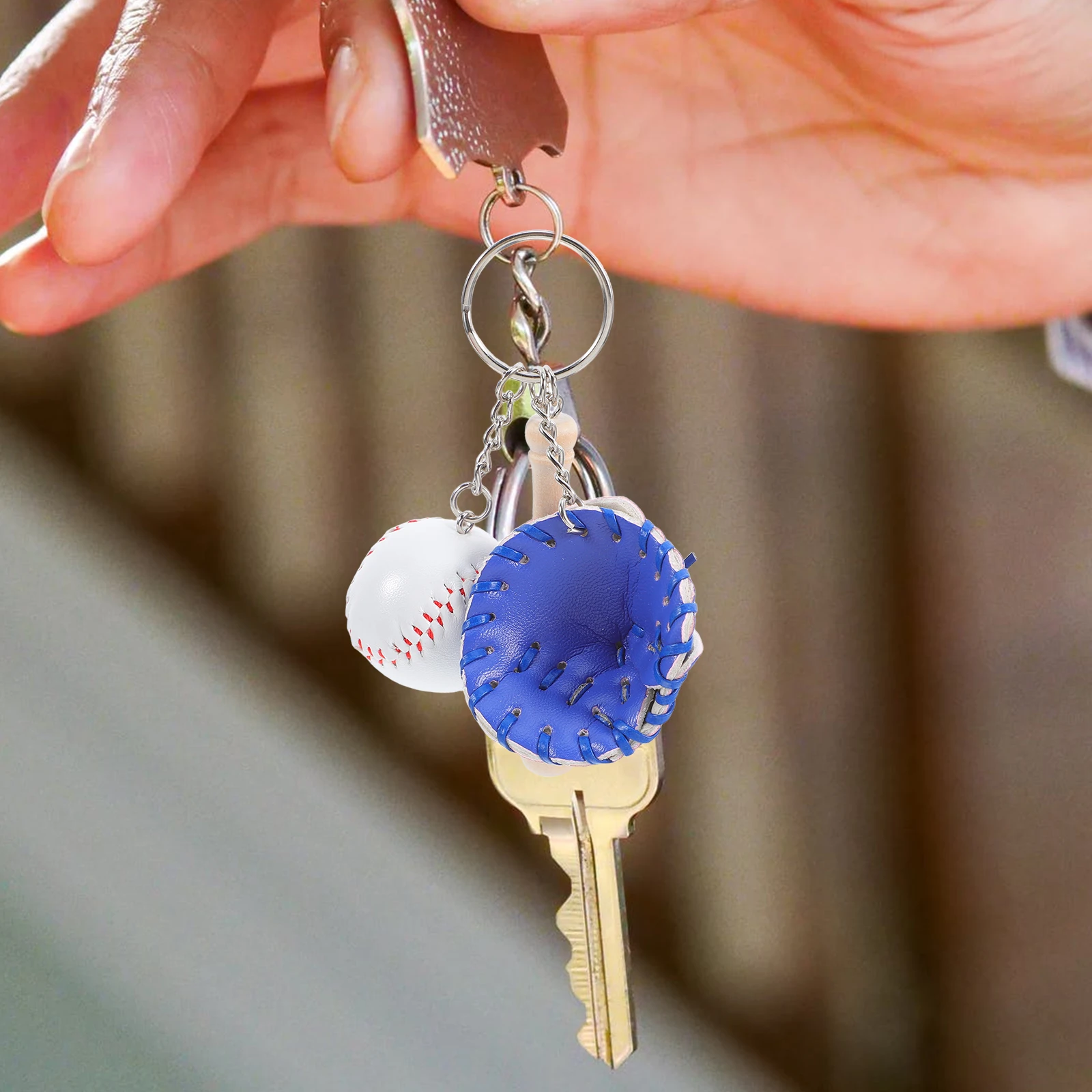 

Baseball Keychain Pendant Bat Jewelry for Women Diy Charm Beaded Softball Goodies Team Fun Glove