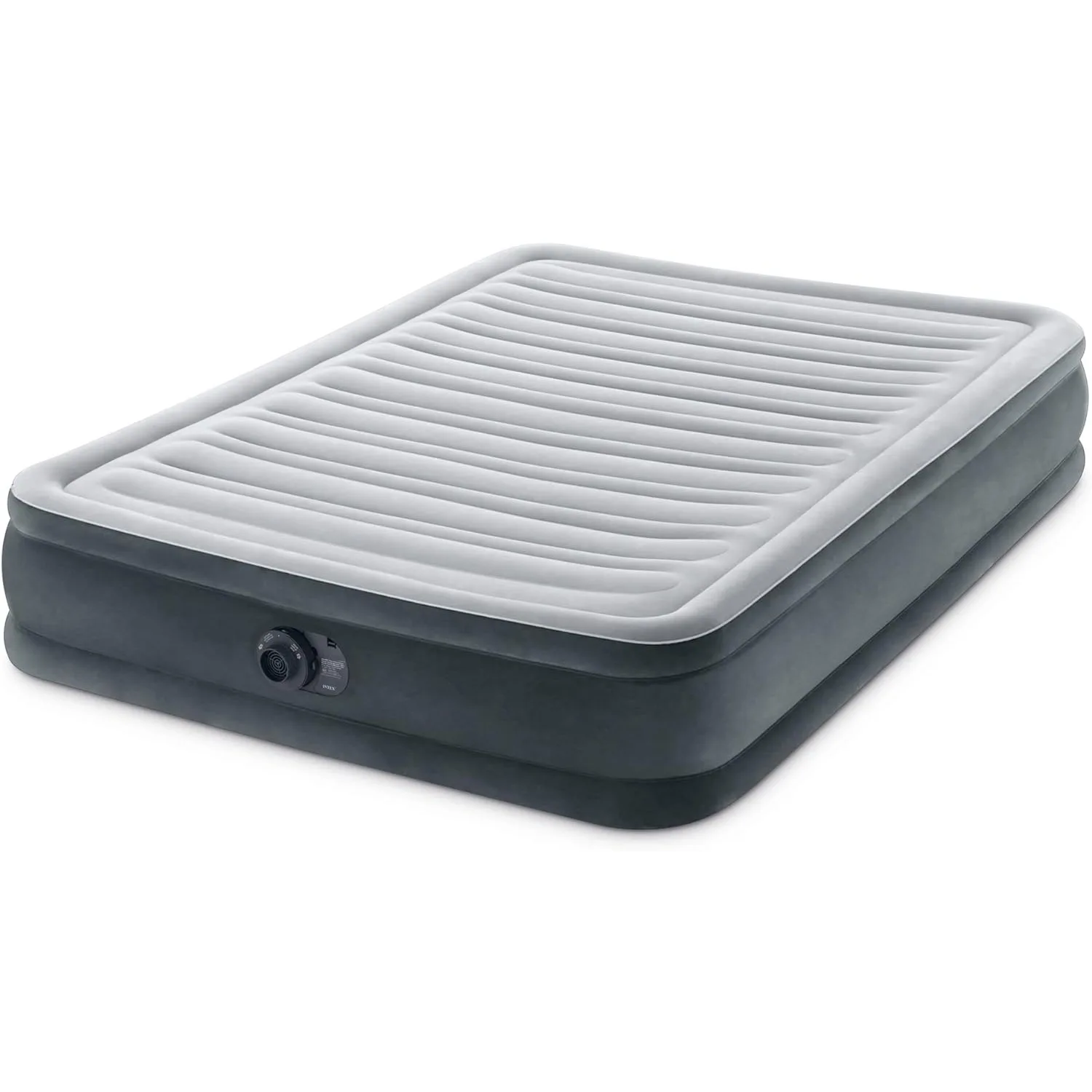 Dura-Beam Deluxe Comfort-Plush Luxury Air Mattress: Fiber-Tech Construction – Built-in Electric Pump – Dual-Layer Comfort