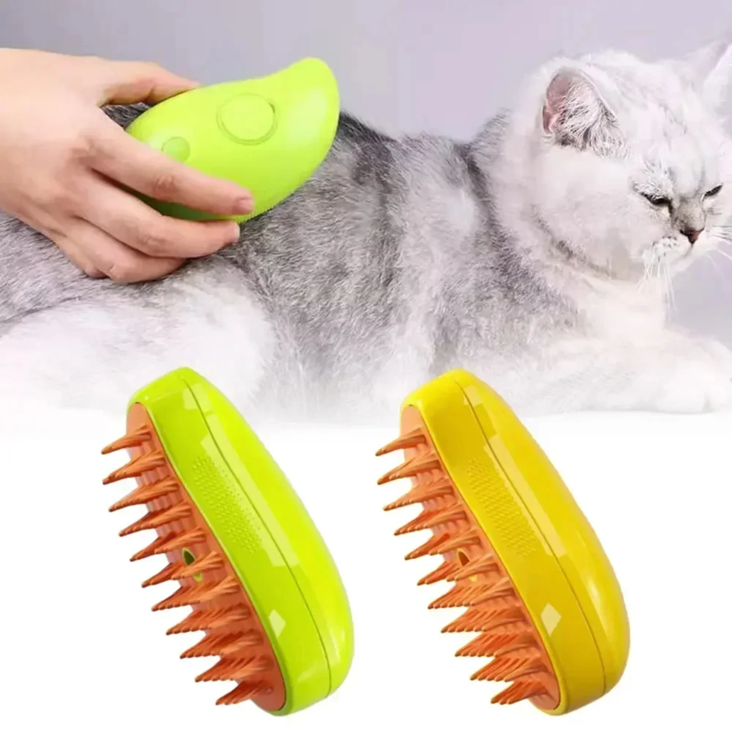 Luxurious Premium 3-in-1 Steam Cat and Dog Brush for Effective Hair Removal - Ensuring Efficient Salon Treatments with Your Belo