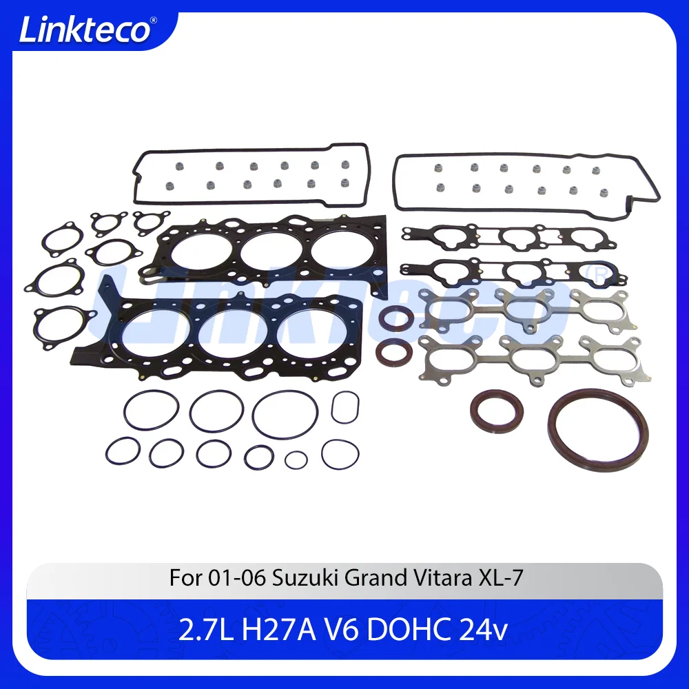 

Engine Part Full Head Gasket Set Oil Seal Fit 2.7 L V6 GAS DOHC H27A For 1998-2006 Suzuki XL-7 Grand Vitara 2.7L 11400-SZ135-SG
