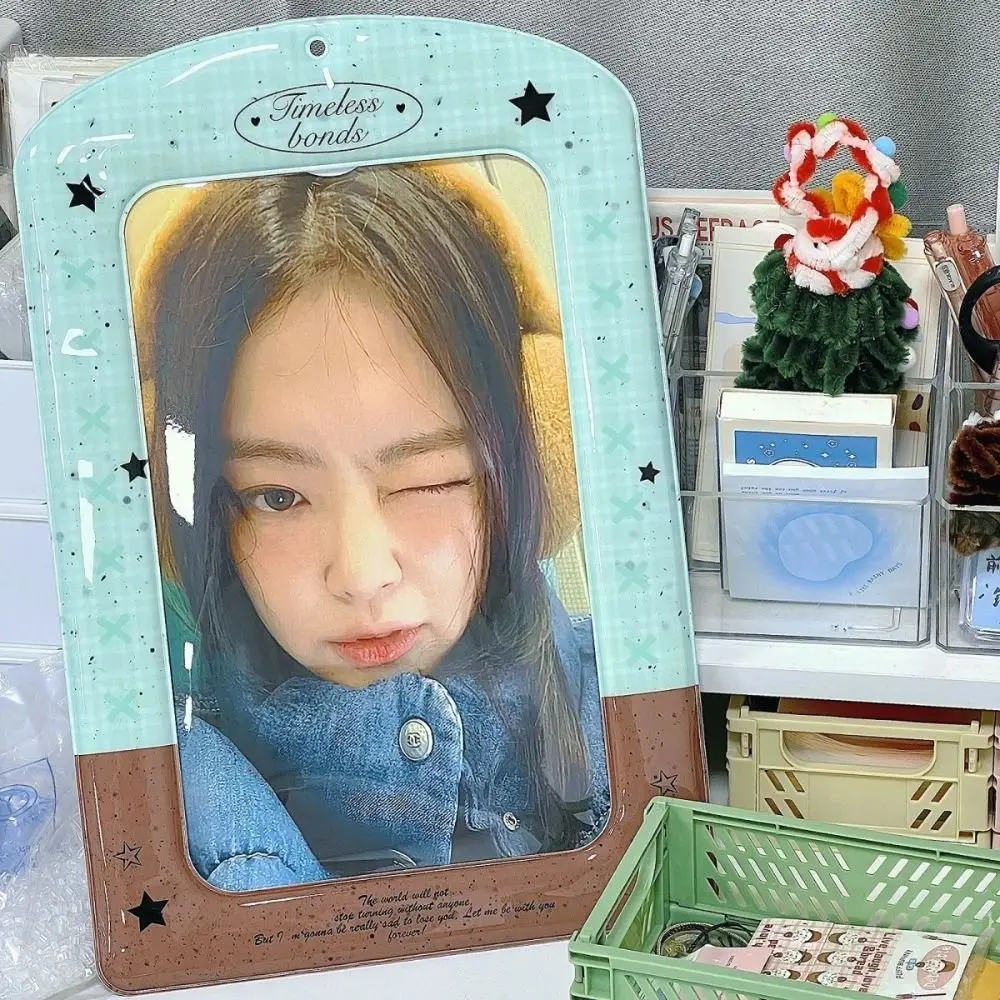 

Cute PVC Photocard Holder Giant Colorful Photos Protective Cover A4 Size Album Display for Korean Idol Photos
