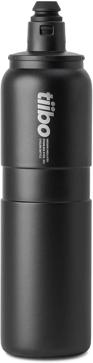 

Vacuum Insulated Stainless Steel Bike Water Bottle, 23OZ, Double Wall, No-Squeeze, Fast Flow Sport Nozzle, Fits Most Bike Cages