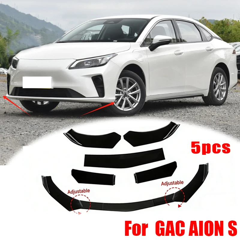 

5Pcs ABS Material Universal Car Front Bumper Separator Bumper Lip Body Kit Duck Lip Separator For GAC AION S Car Accessories