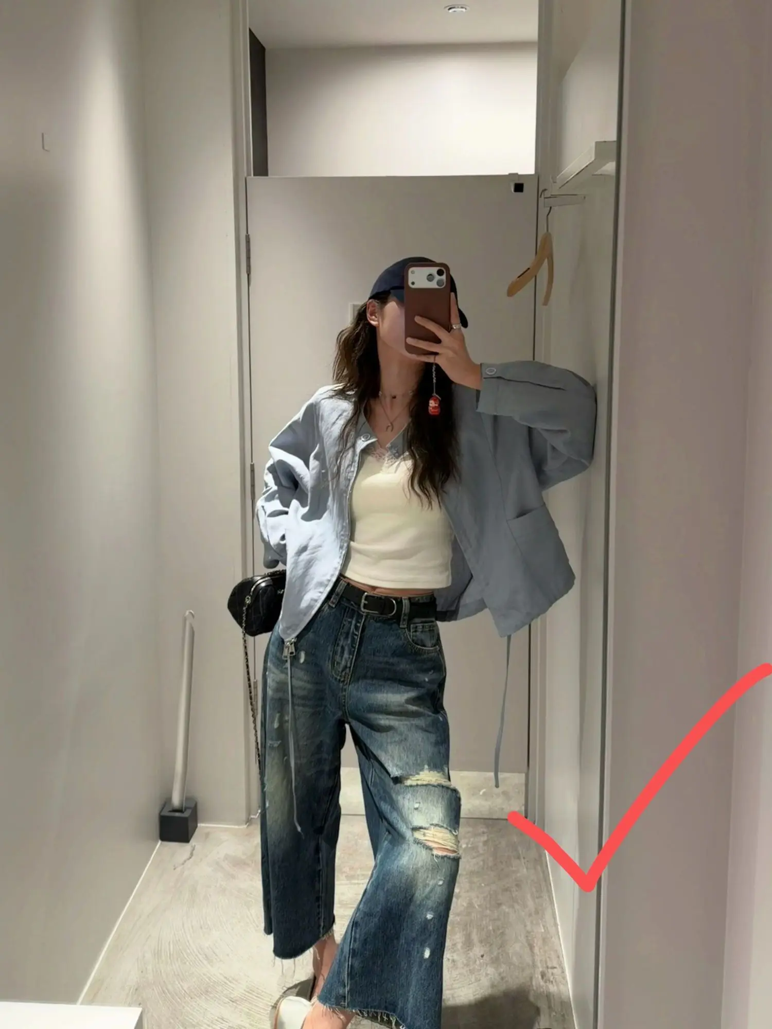 

Casual Straight Leg Jeans Women's Cotton Breathable Comfortable Spring Summer Fashion Hole Design Natural Waist Zipper Fly
