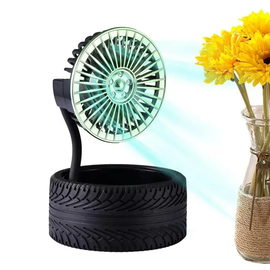 Creativity Mini Fan Foldable Battery Mini Tire Fan Quiet Personal Fans Desktop USB Fan Mini Rotatable Fan For Outdoor