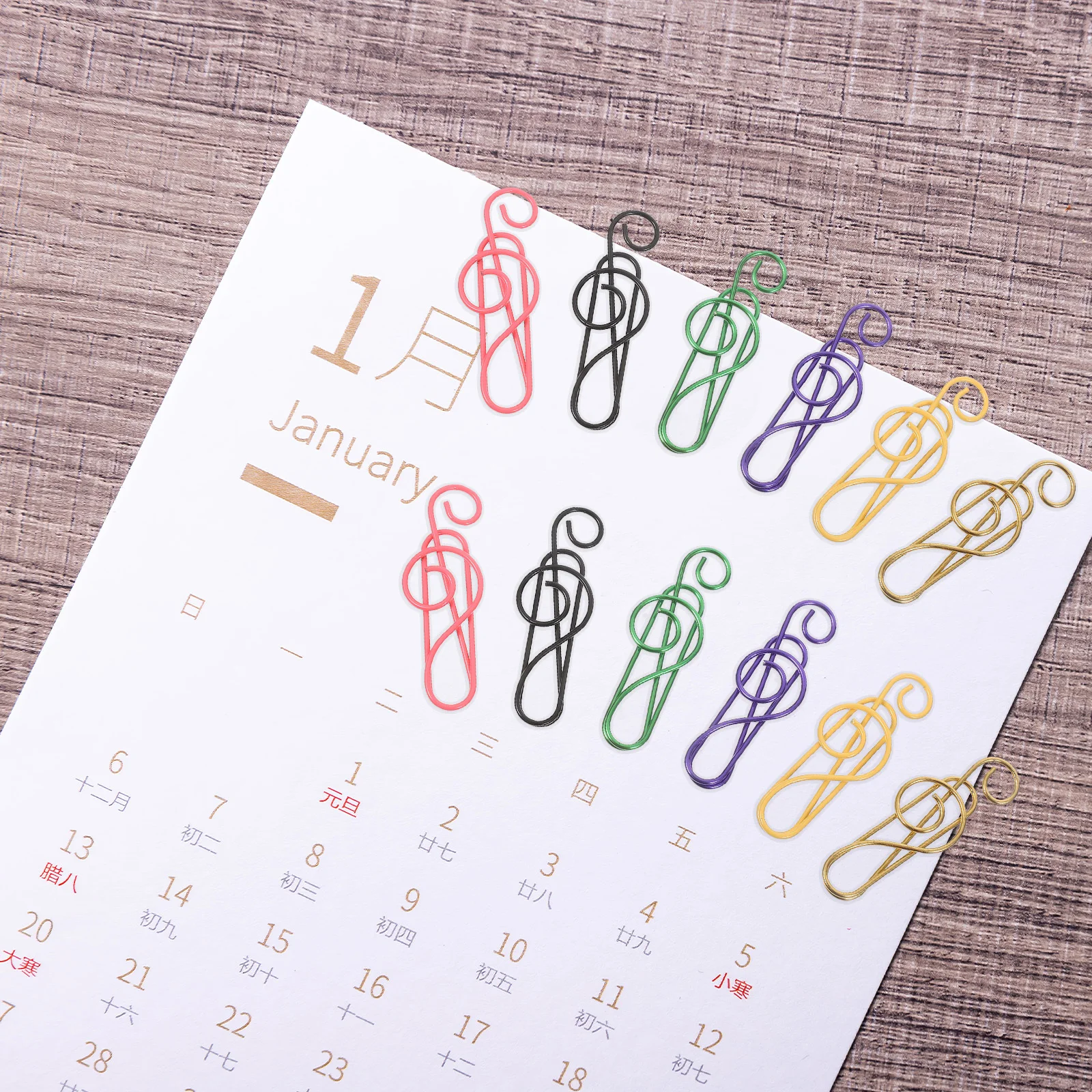 

120Pcs Music Note Paperclips Cute Metal Musical Shape Clips for Planner Bookmarks Document Files Organizing Music Notation Clip