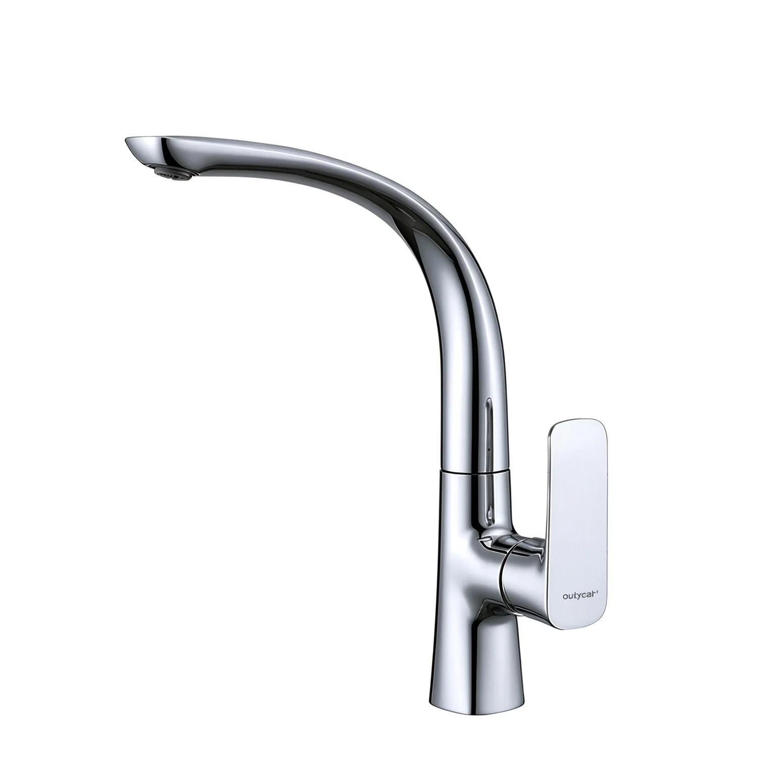Household Solid Brass Kitchen Faucet, Hot Cold Water Mixer Tap for Kitchen Sink, 360 Degree Rotatable Spout & Hidden Aerator