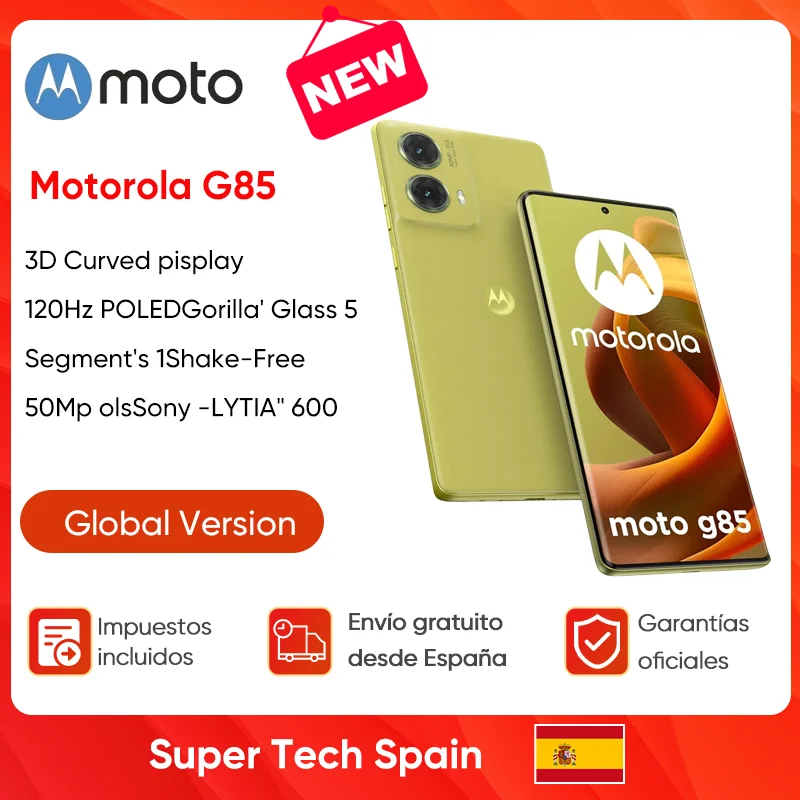 Neue Moto Motorola G85 Smartphone 6,67 "3D gebogenes Display 120Hz 8GB RAM 128GB 50MP Kamera