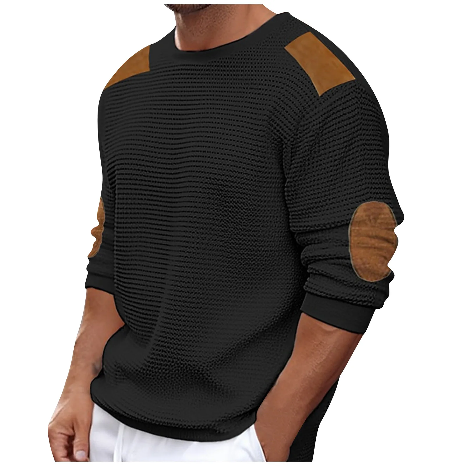 

2024 Autumn Winter Men Sweater Pullover New Round Collar Solid Color Long-Sleeved Pullover Fashion Male Casual Pullovers