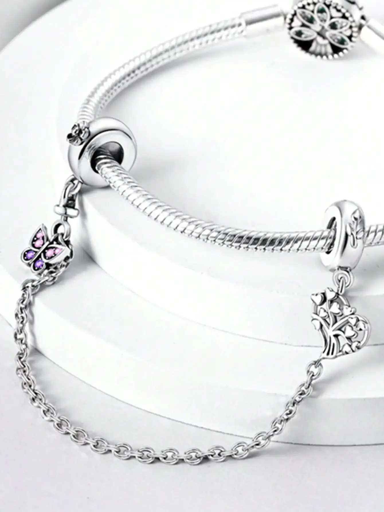 سحر الفضة الألوان مابل ليف حبة لسوار الأصلي DIY الخرز سحر المجوهرات صنع هدية للنساء STYFNE