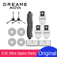 Original Dreame E30 Ultra for L10s Heat Mijia M30 S Robot Cleaner Spare Parts Rubber Main/ TriCut / Side Brush, Filter, Mop Rag