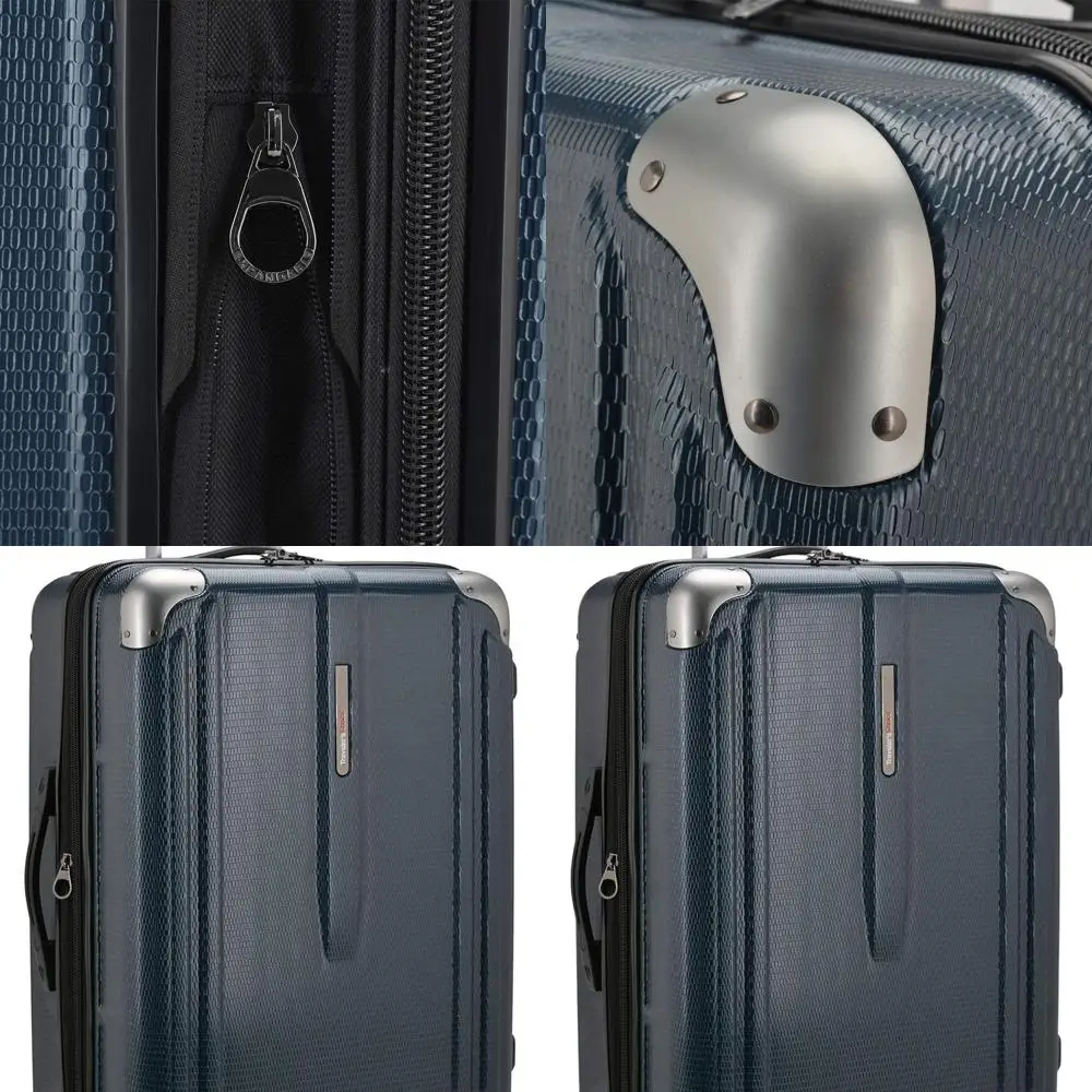 

Medium 26 Navy Expandable Hardside Spinner Suitcase - Traveler's Choice New London II