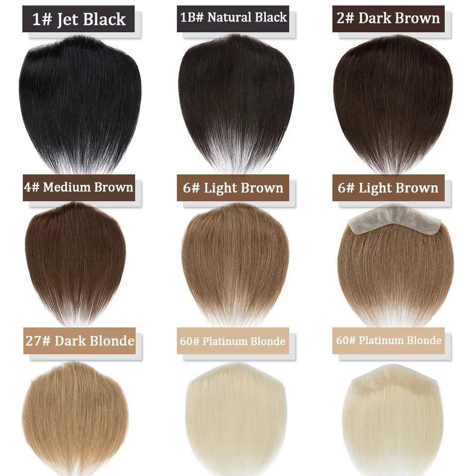 S-noilite-Toupet de Prothèse Capillaire pour Homme, Ligne de Cheveux, Boucle en V, Base PU, Postiche, Cheveux Naturels, Système de Remplacement Masculin, 4x18cm, 12g