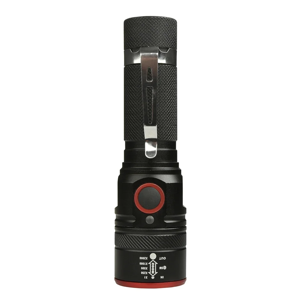 5200LM USB Rechargeable Flashlight T Led Flashlight Zoomable 3 modes torch for 18650 with USB cable Camping z50